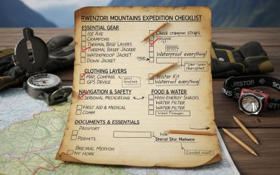 Checklist for climbing the Rwenzori Mountains